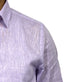 Chemise Lila uni en lin / coton de coupe regular